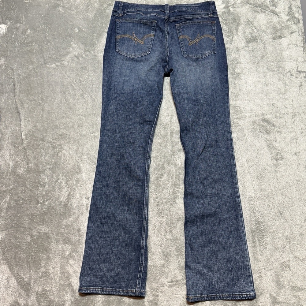 Wrangler Boot Cut Jeans Womens 11x34 Dark Wash Aura Denim‎ Measures 33x33.5